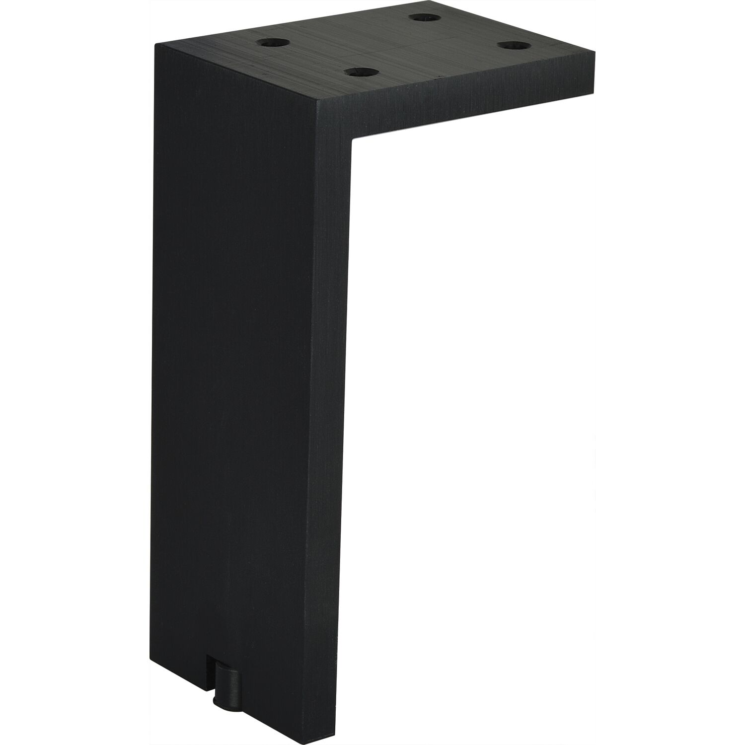 Dekorfuß Fonda 150 x 10 mm, Länge 150 mm, Aluminium, schwarz gebürstet