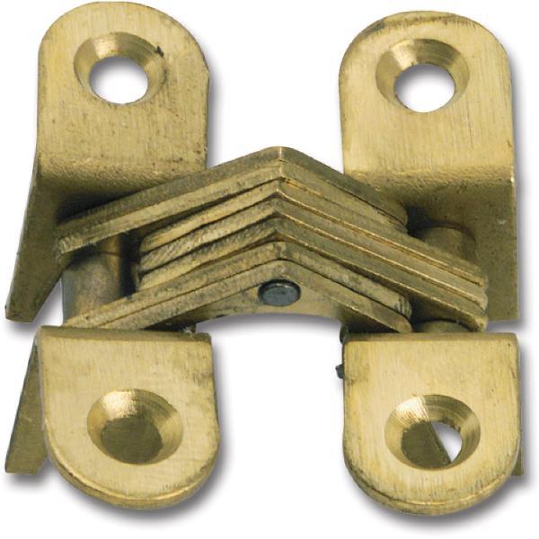 Metalurgia Pons Vici Einbohr-Scharnier, 37,5x12,2 mm, OW 180°, Messing blank
