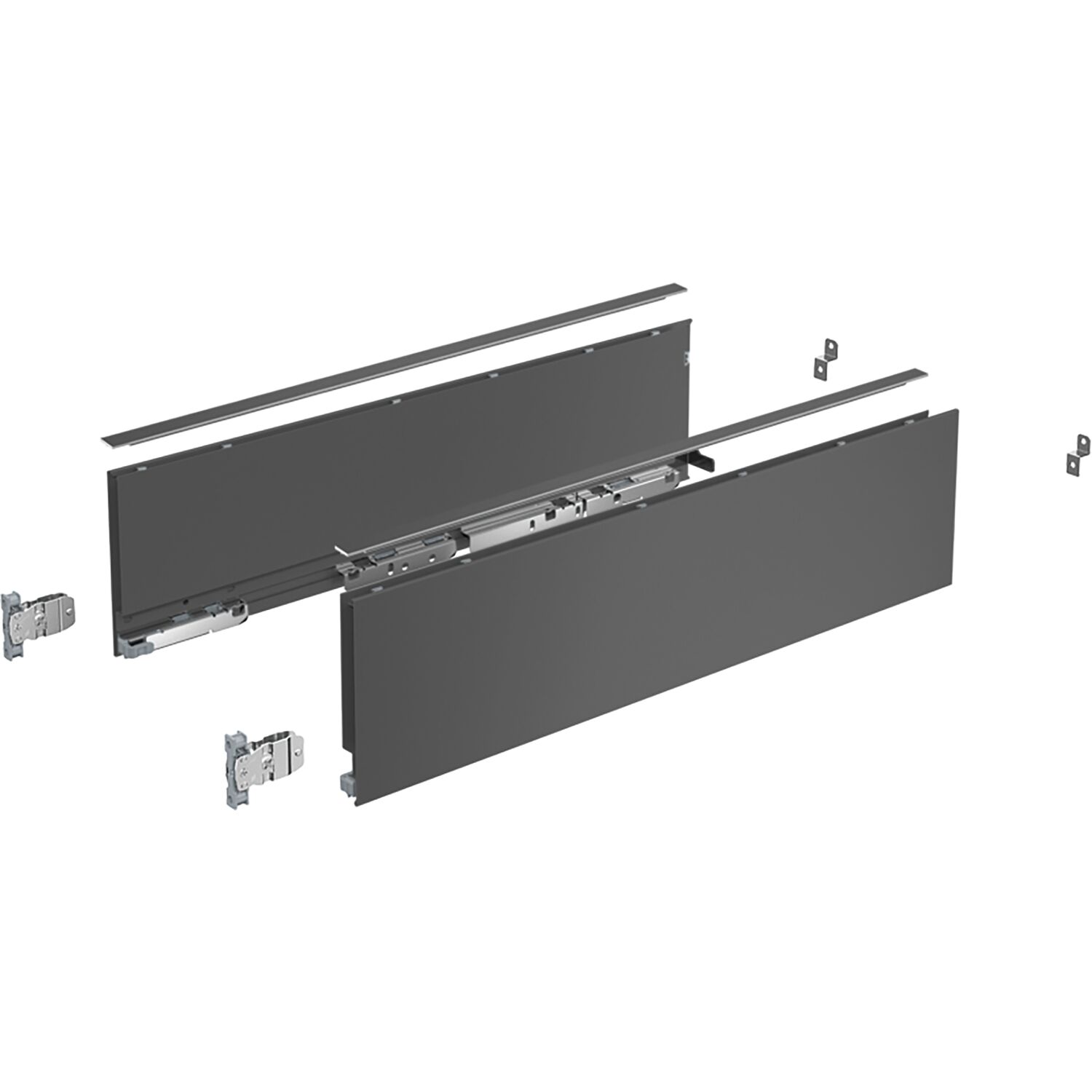 Hettich AvanTech YOU Schubkasten Set Höhe 139 NL 600 anthrazit