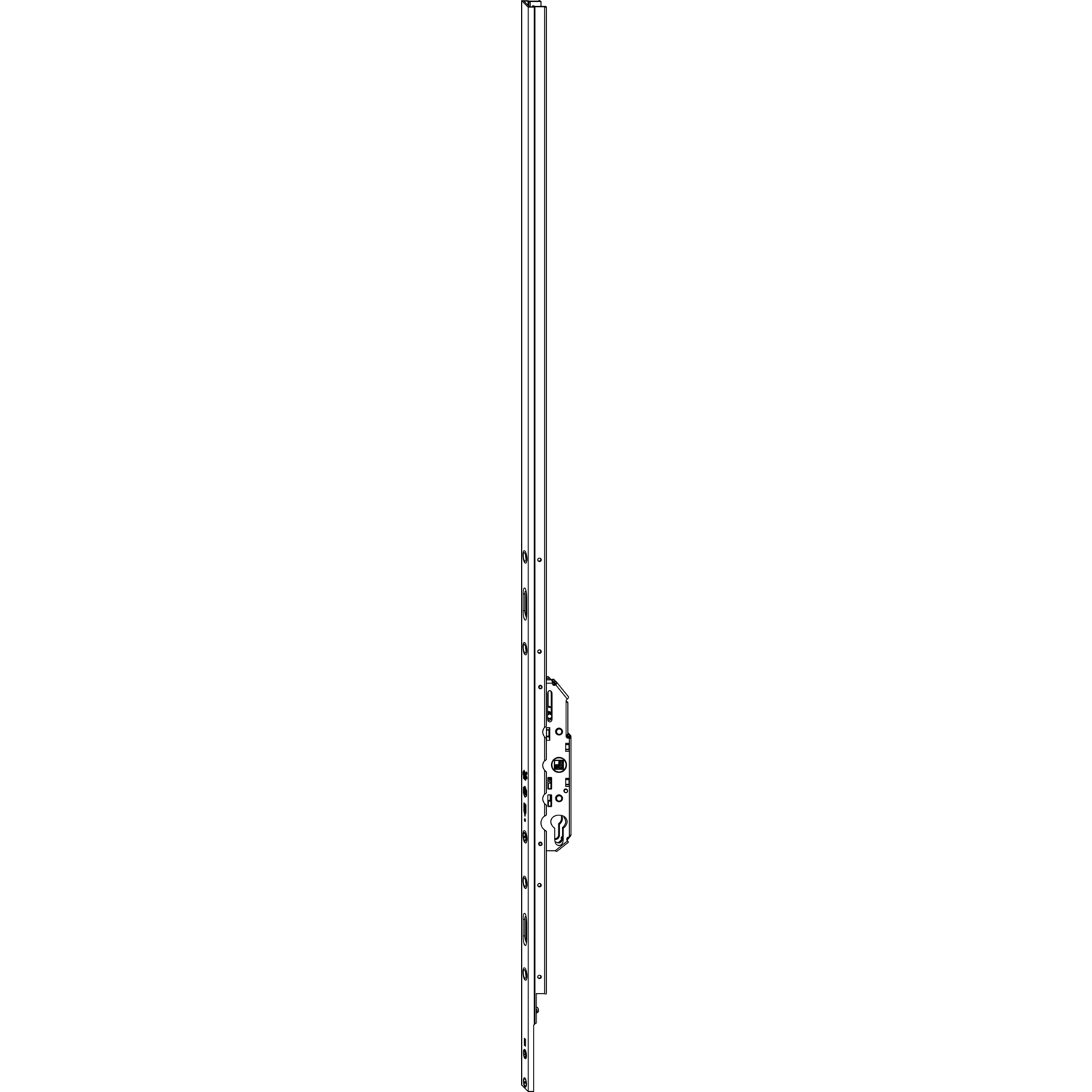 Maco #214417 HS Hebegetriebe PZ DM 37,5, FFH 1660-2160 mm, Alu silber eloxiert (214417)