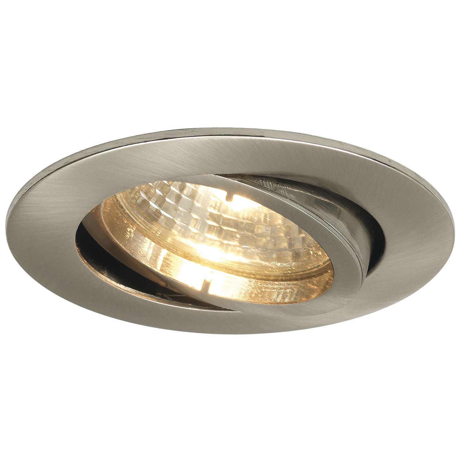 Molto Luce Deckeneinbauleuchte Rund H 230 V max. 50 Watt ø 88mm Edelstahl Effekt