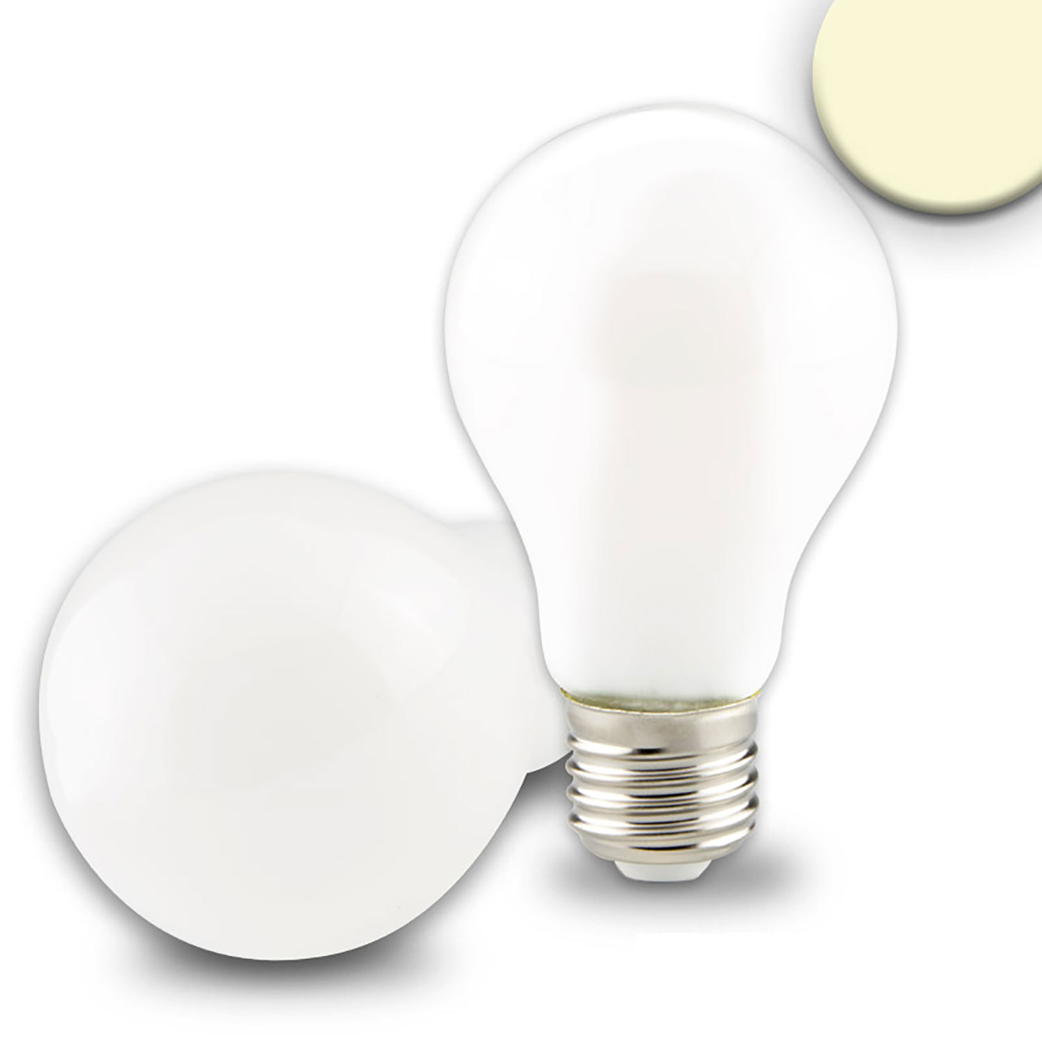 ISOLED E27 LED Birne 5W milky warmweiß dimmbar