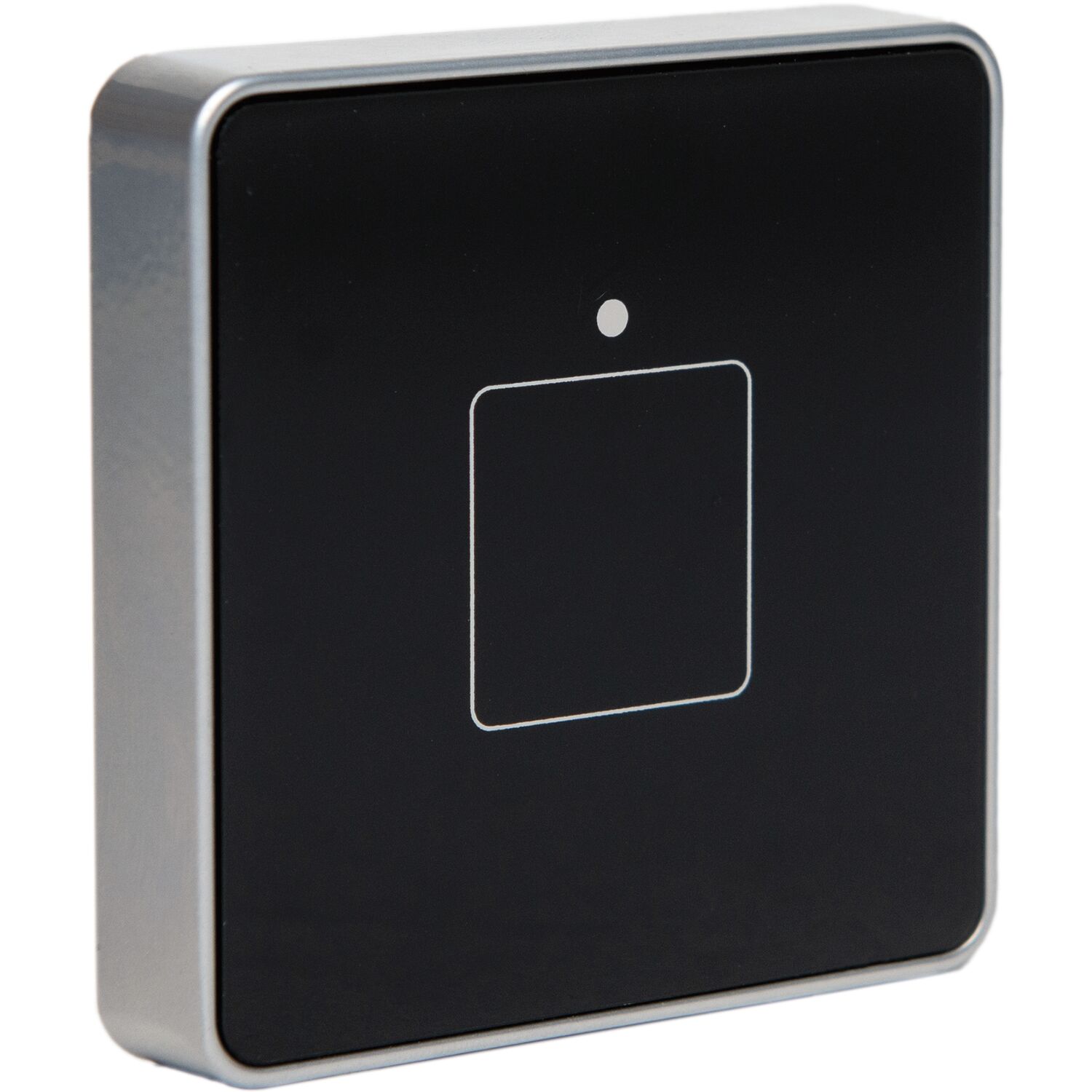 Transponderleser, Acryl mit Metallrahmen, schwarz-silber
