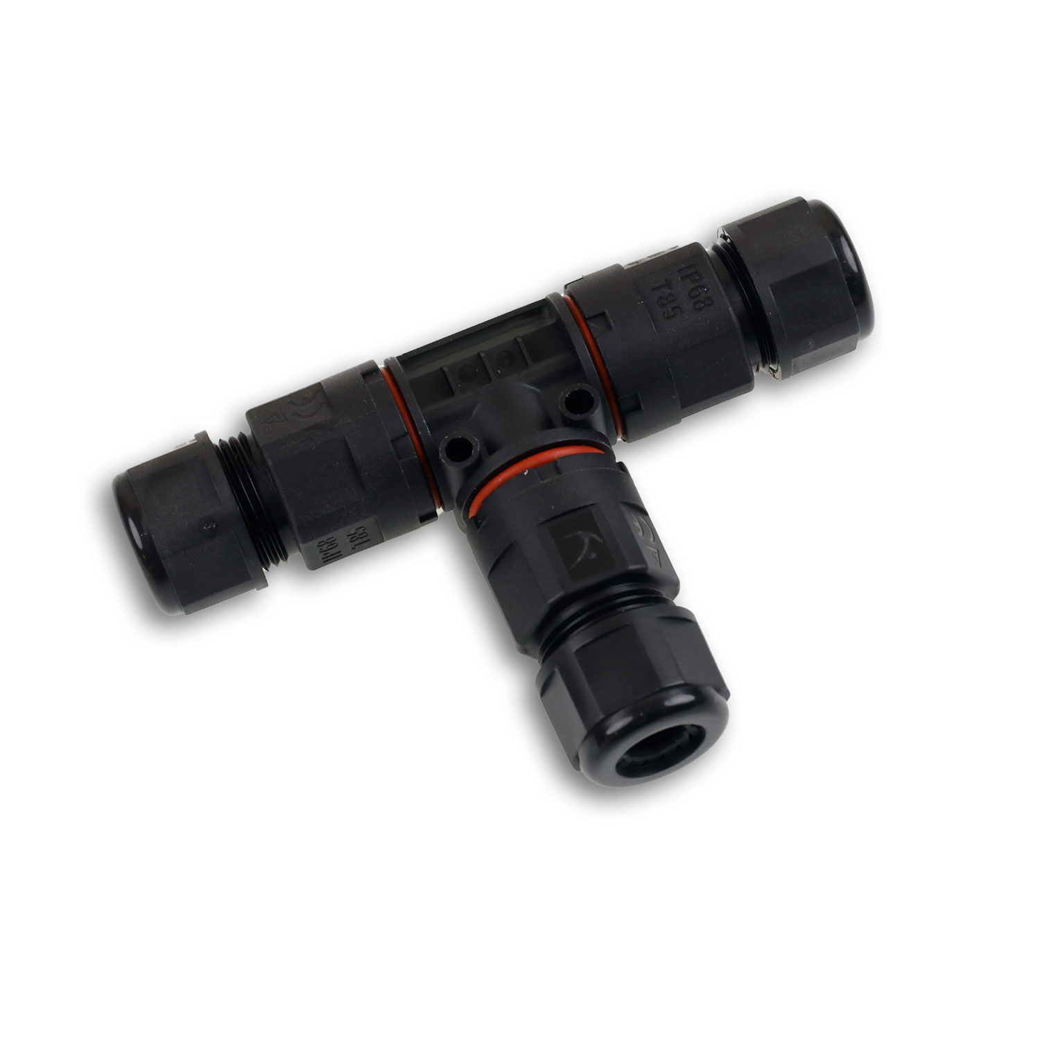 ISOLED Kabel T-Verbinder IP68 3-polig 0.75-2.5mm² mit Federklemme max. 250V 16A Manteldm. 6,5-11mm