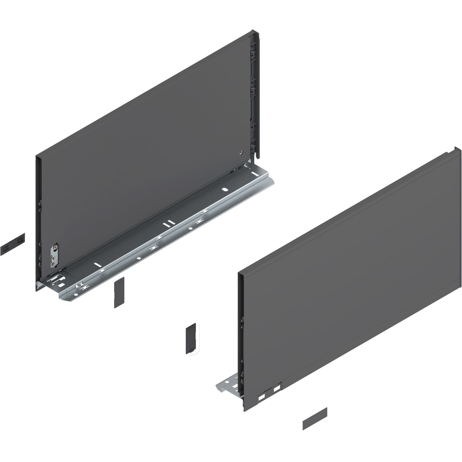 blum LEGRABOX pure Zarge Höhe F, NL 450, Oriongrau-matt