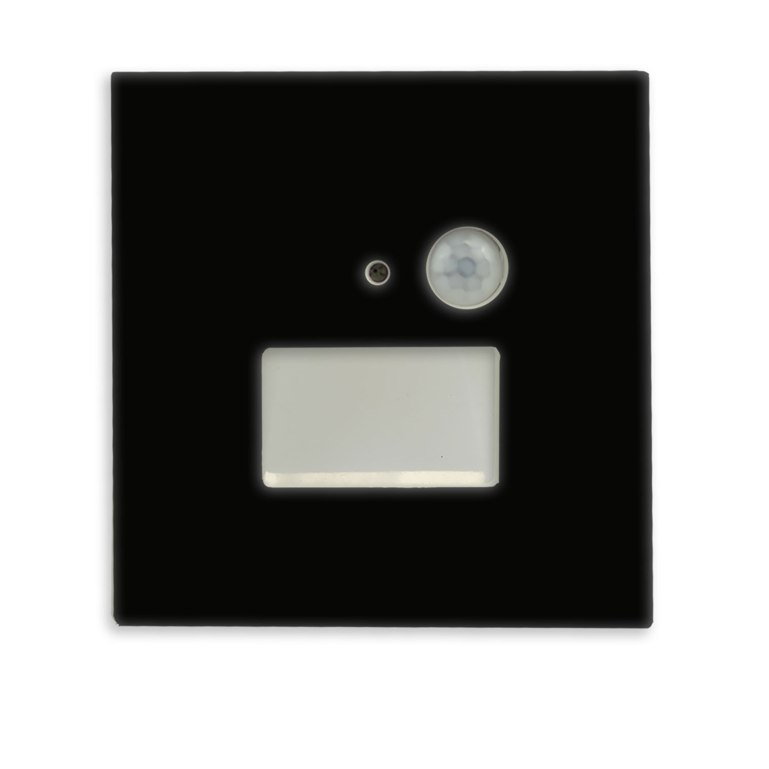 ISOLED Cover Aluminium eckig 3 schwarz für Wandeinbauleuchte Sys-Wall68 mit PIR Sensor
