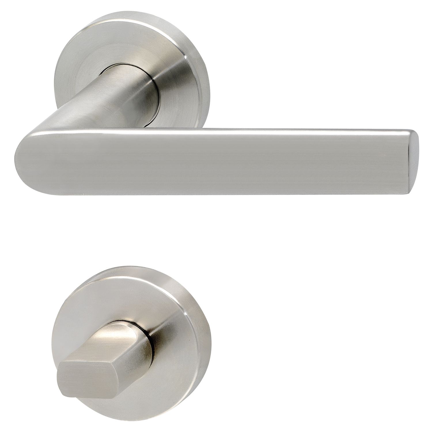 SOLIDO Drückergarnitur DOVER - auf Rosette WC, 38 - 45, Edelstahl matt FH