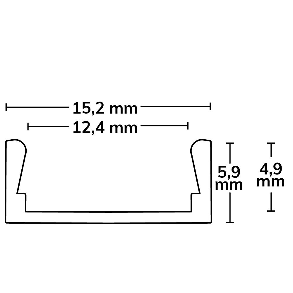 ISOLED LED Montageprofil MINI-AB V2 eloxiert L: 200cm