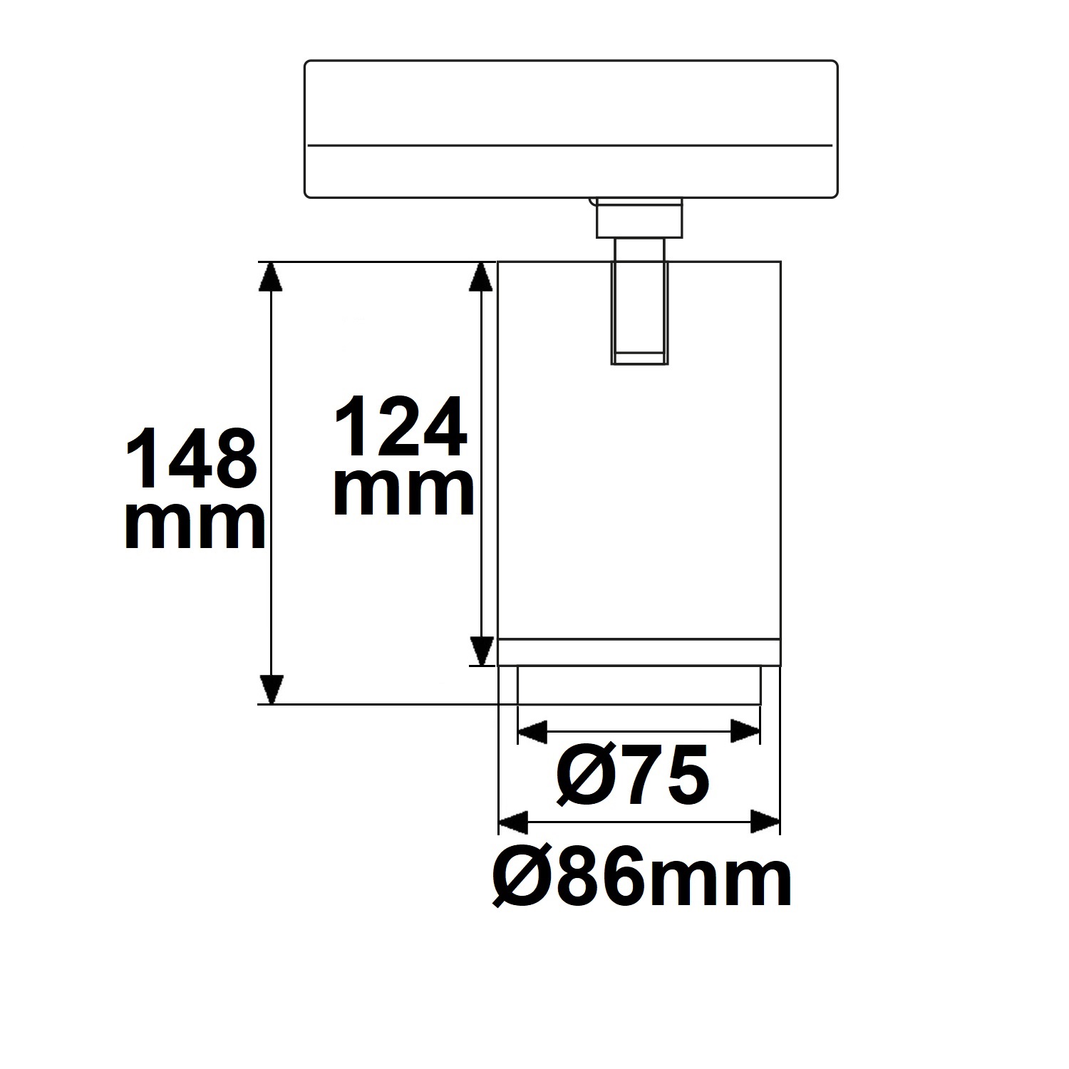 ISOLED 3-Phasen Schienen-Strahler fokussierbar 34W 20°-70° weiß matt Fruit 3000K