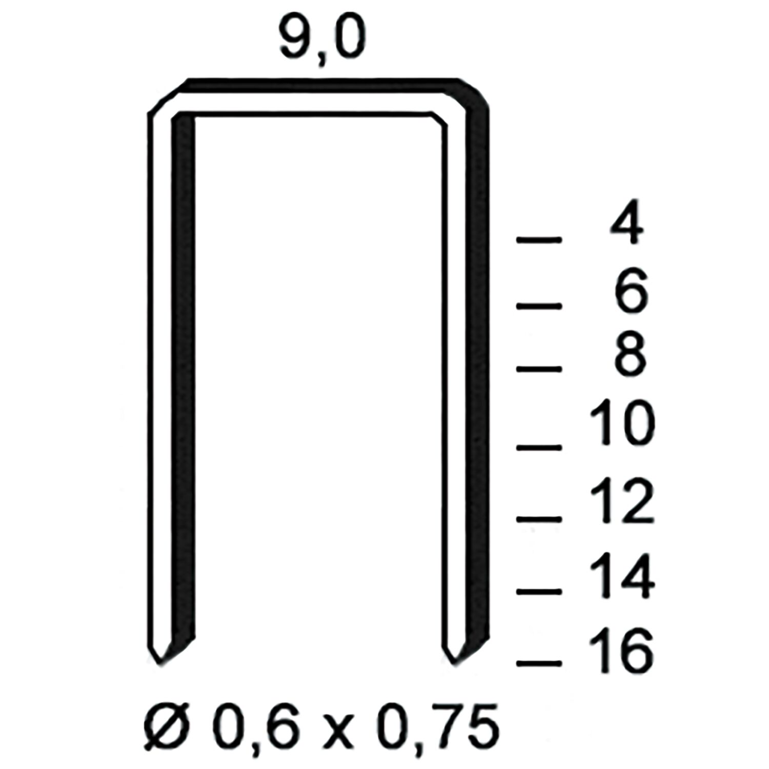 ALSAFIX Klammern Type V 6 mm aus Stahldraht verzinkt (10000 Stück) (10 TS)
