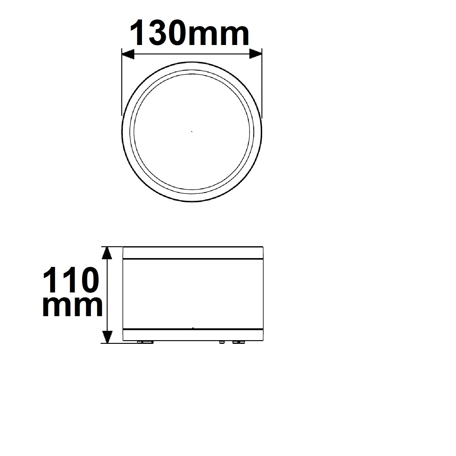 ISOLED LED Deckenaufbaustrahler IP65 schwarz 25W ColorSwitch 3000|4000|5000K dimmbar