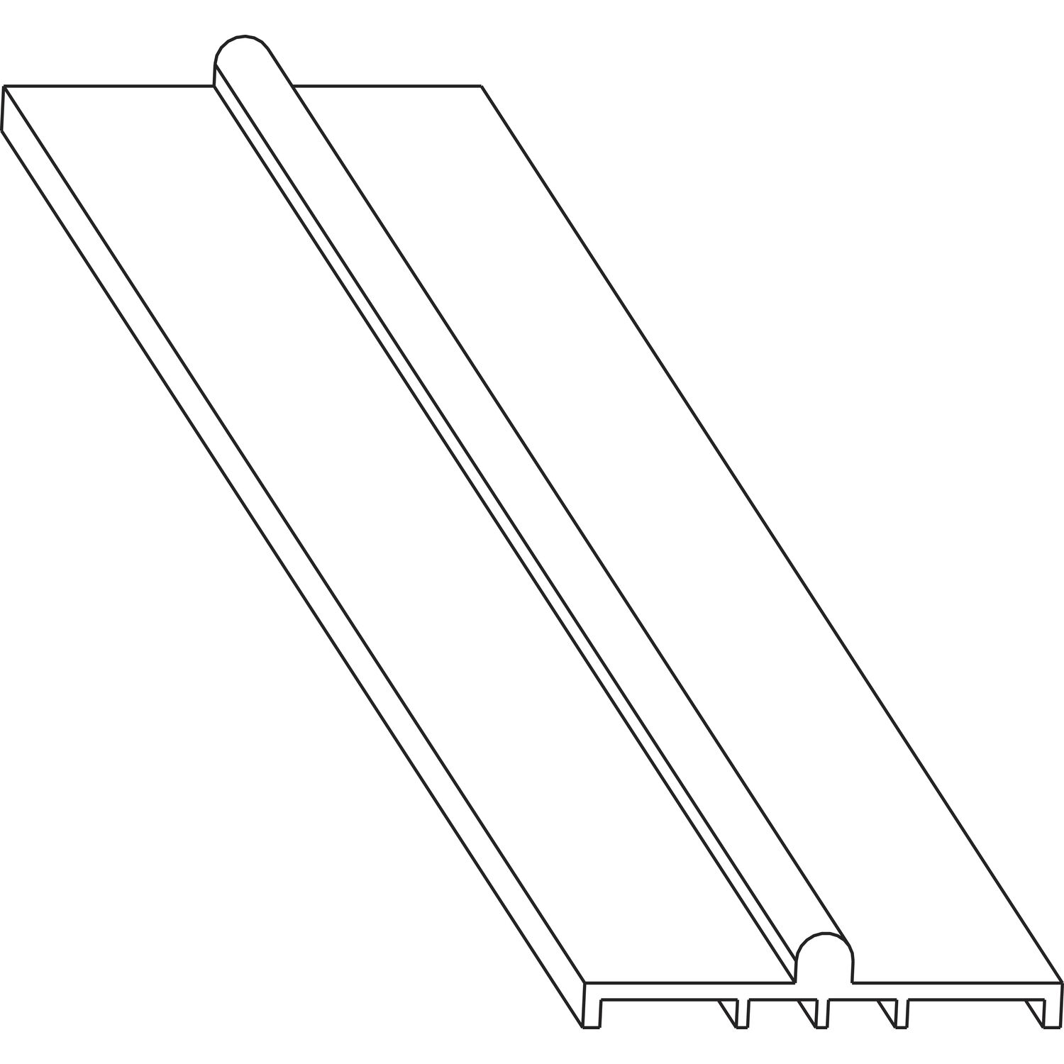 Maco #N20214 HS Laufschiene unten flach, H=5 mm, silber, L=3500 mm (N20214)