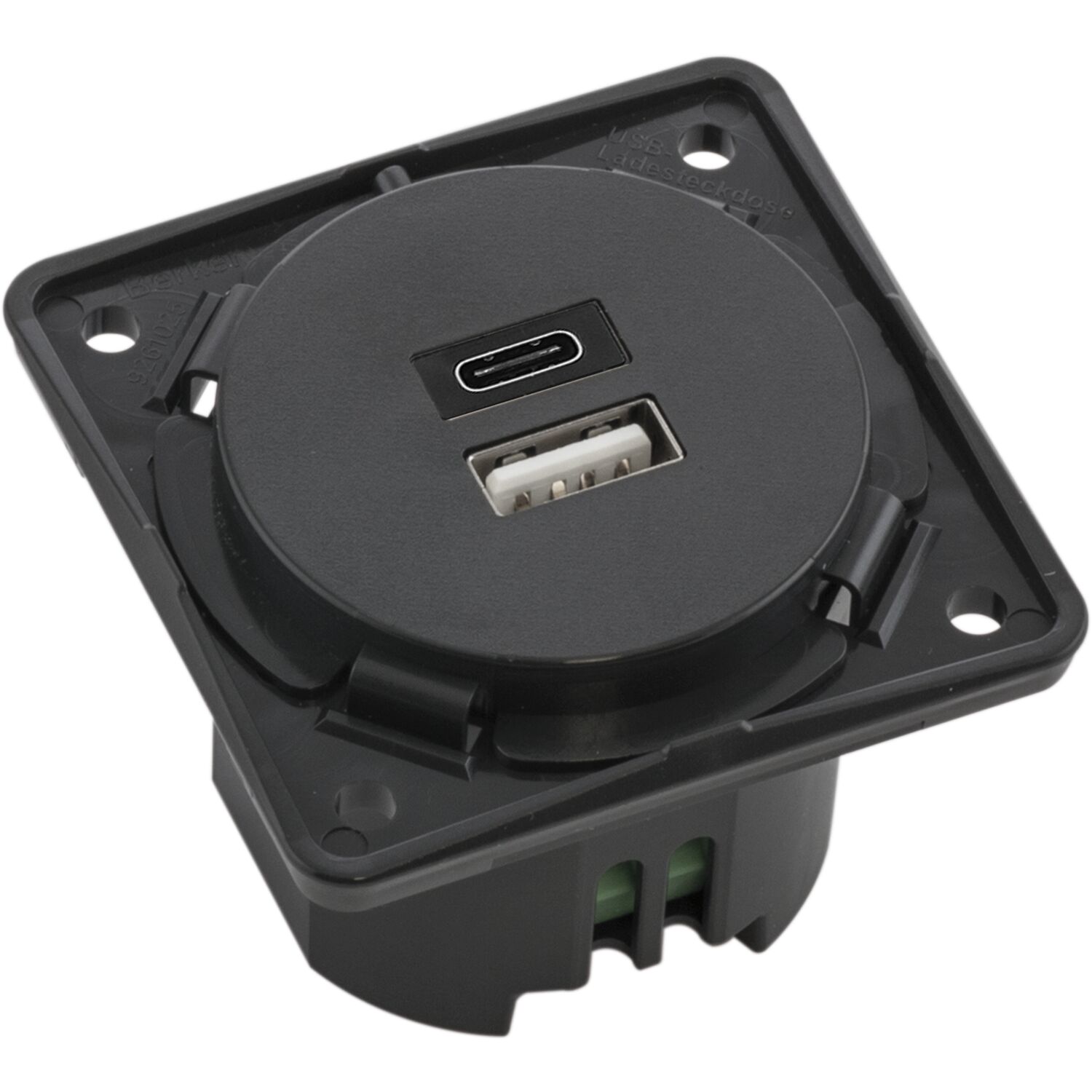 Berker Integro USB Ladesteckdose USB-A USB-C anthrazit matt