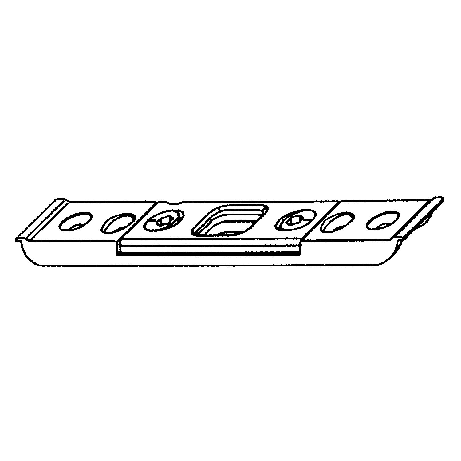 Maco #26799 Bolzenschließblech 4 mm Falzluft für Türkantriegel