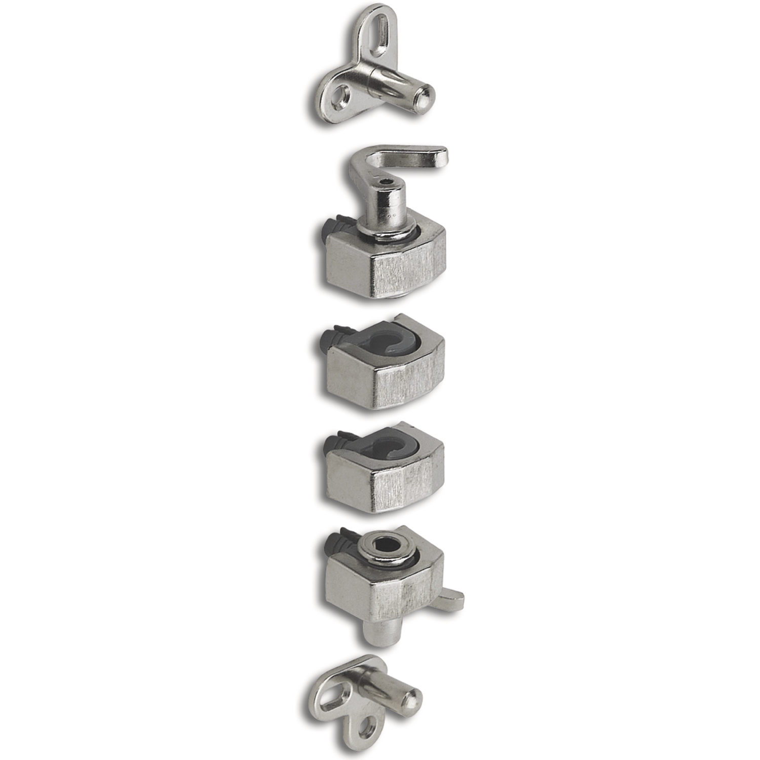 Hekna Drehstangenschloss Zubehör-Set zum Dübeln ø 6mm vernickelt