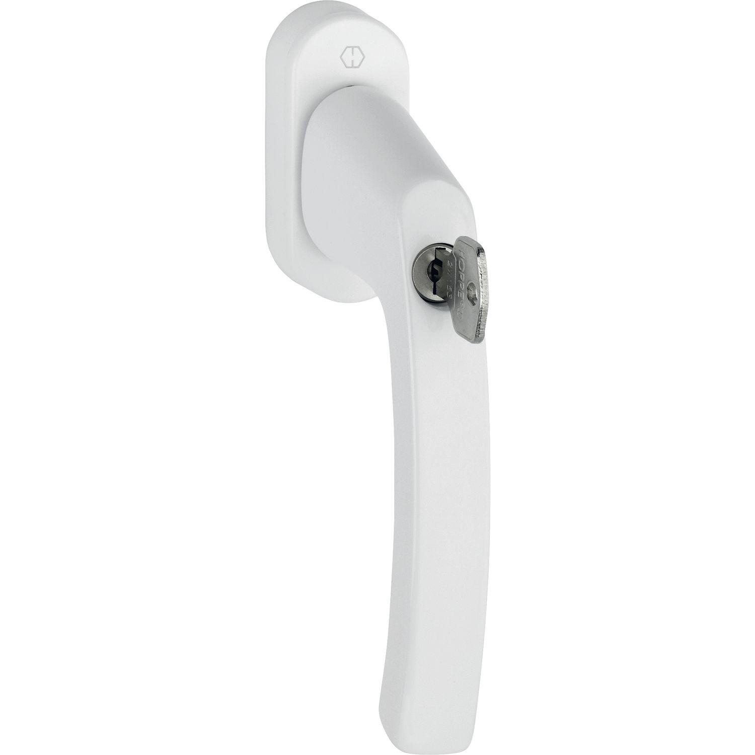 Hoppe Fenstergriff LIÈGE Sperrzylinder Vierkant 7x32 35 Nm weiß
