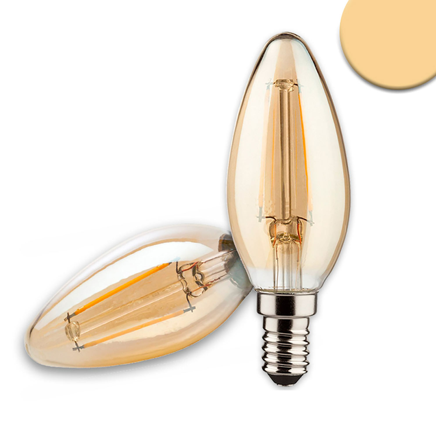 ISOLED E14 Vintage Line LED Kerze 4W ultrawarmweiß dimmbar