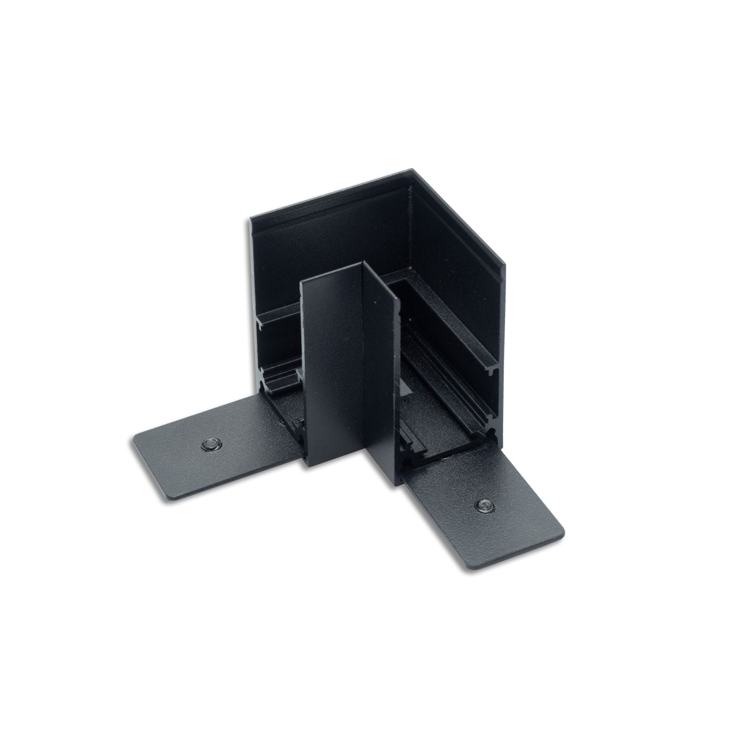 ISOLED Track48 Eckschiene 90° horizontal für Aufbauschiene schwarz nicht stromführend