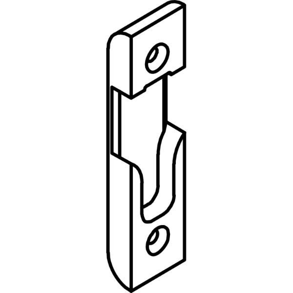 GU Schließteil für Rollzapfen, Stulp 16 mm, Falz 4 mm, verzinkt silberfärbig