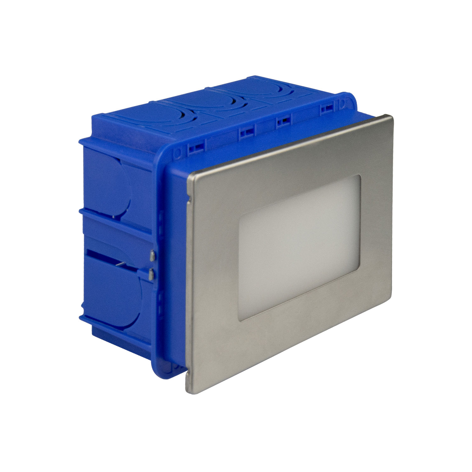 ISOLED LED Wandeinbauleuchte eckig 2,5W IP65 ColorSwitch 3000|4000|6000K inkl. Einputzdose