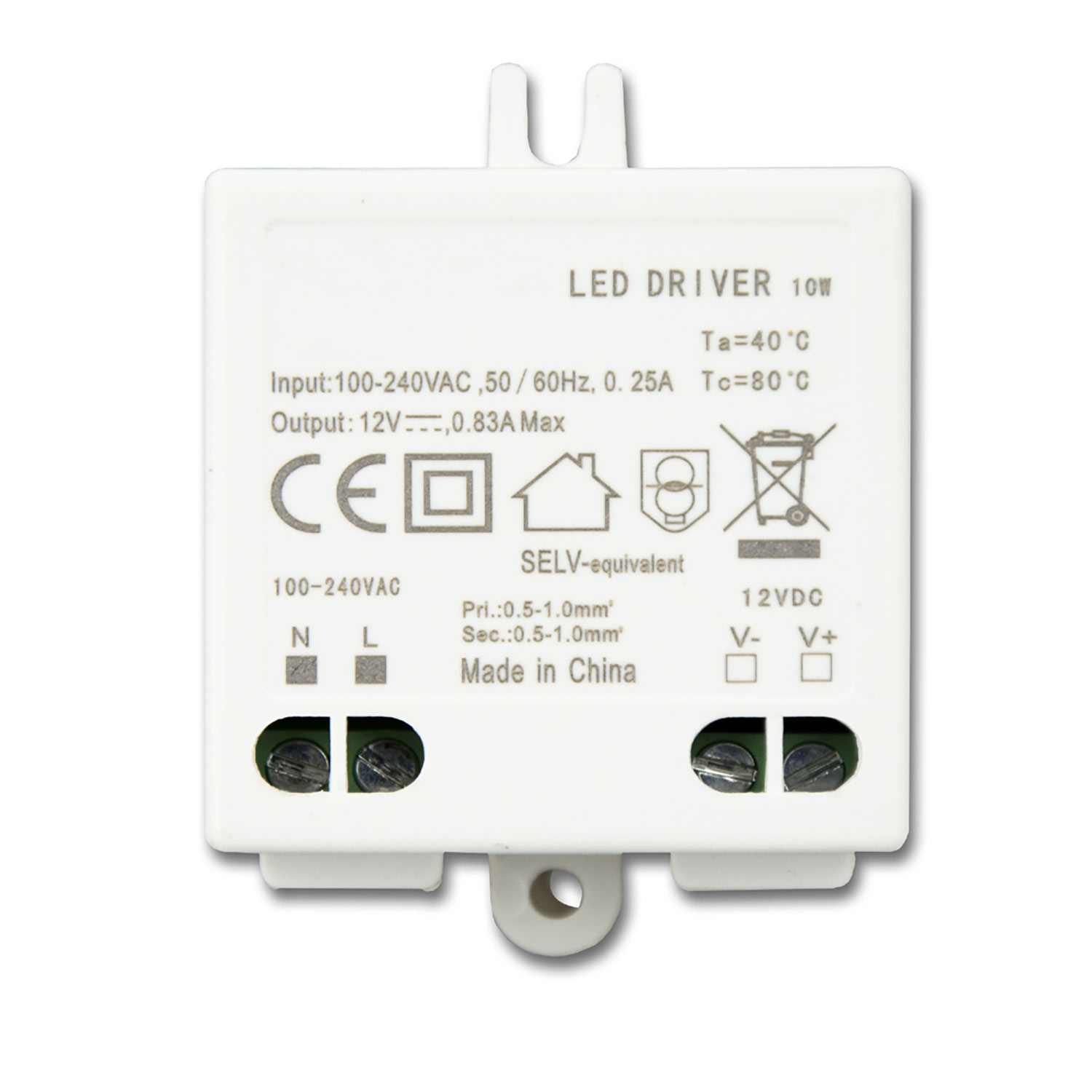 ISOLED LED Trafo 12V/DC 0-10W SELV flach