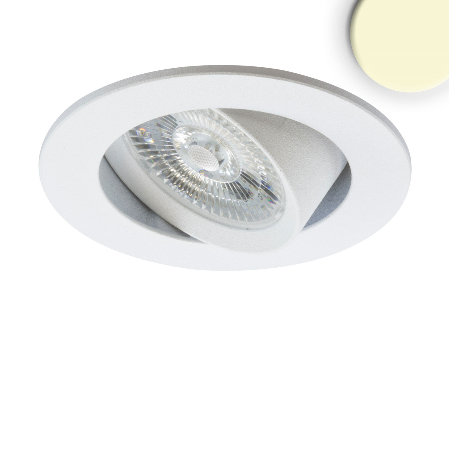 ISOLED LED Einbauleuchte Slim68 MiniAMP weiß rund 8W 24V DC warmweiß dimmbar