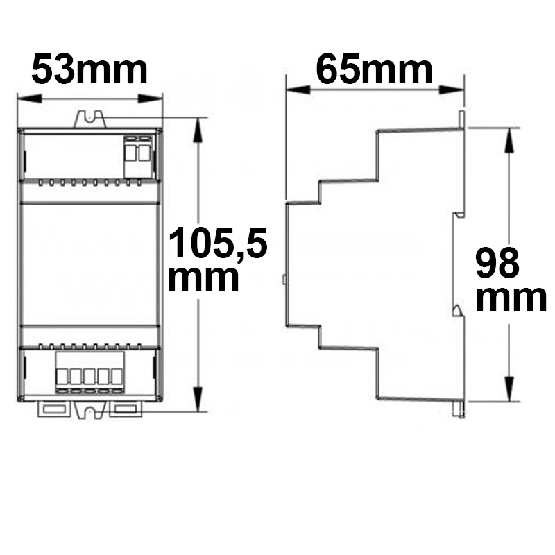 ISOLED Sys-One Hutschienen Funk PWM-Dimmer 4 Kanal 12-36V 4x5A 48V 4x2.5A