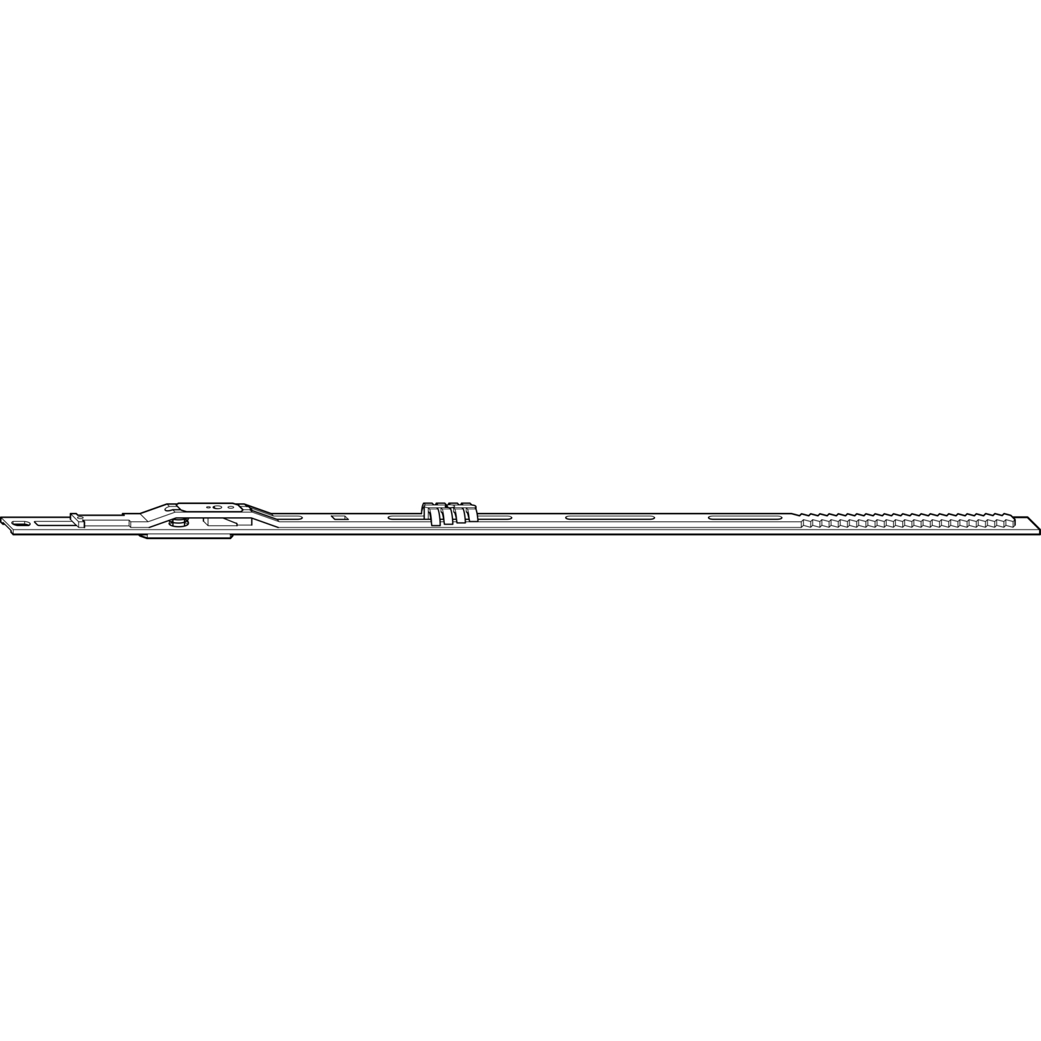 Roto ROTO NT/NX Rundbogen-Bauteil waagrecht L= 480 mm silber