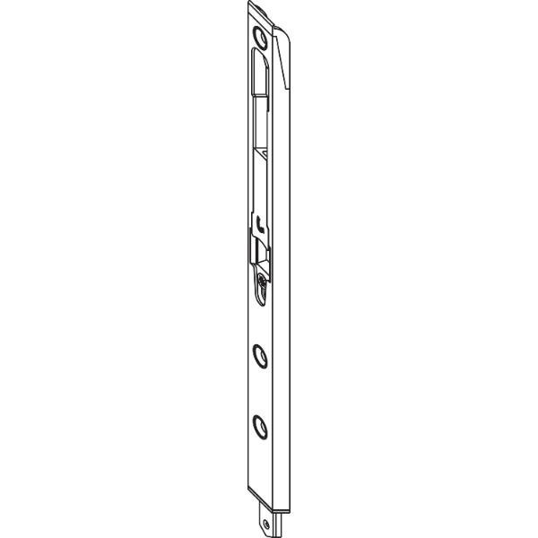 Maco #57915 Innentürkantriegel 255 mm, Radius 8, Stahl silberfärbig (57915)