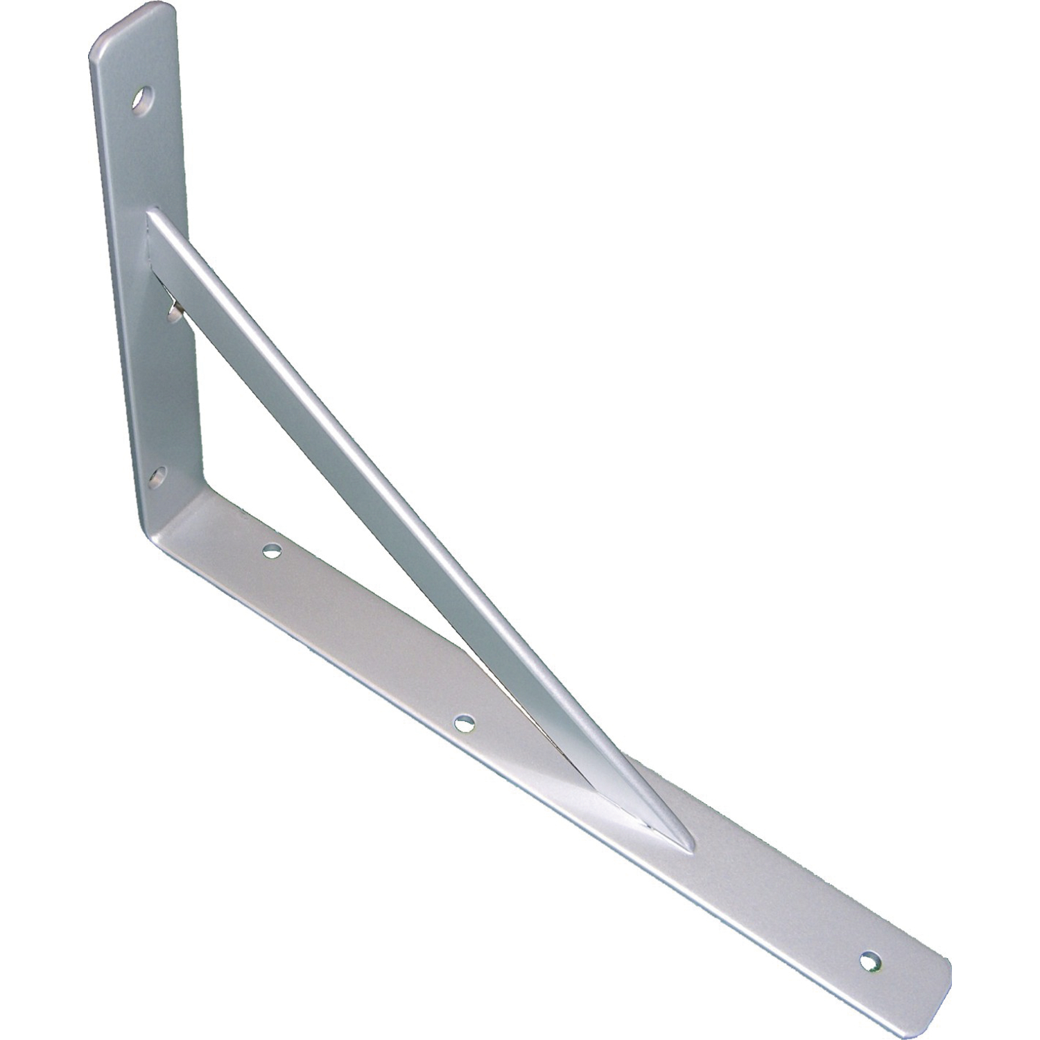 Konsole Schwerlast - Steg,Höhe 295 mm,Tiefe 205 mm,Stahl weiß-aluminium lackiert