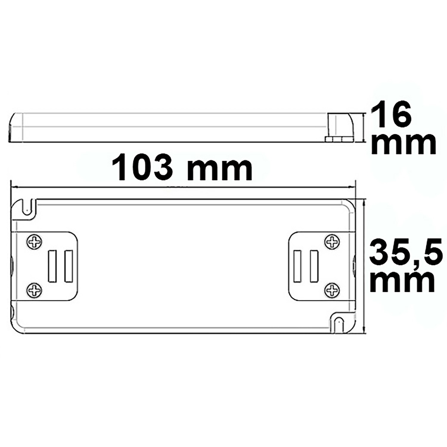 ISOLED LED Trafo 24V/DC 0-15W SELV ultraflach schmal