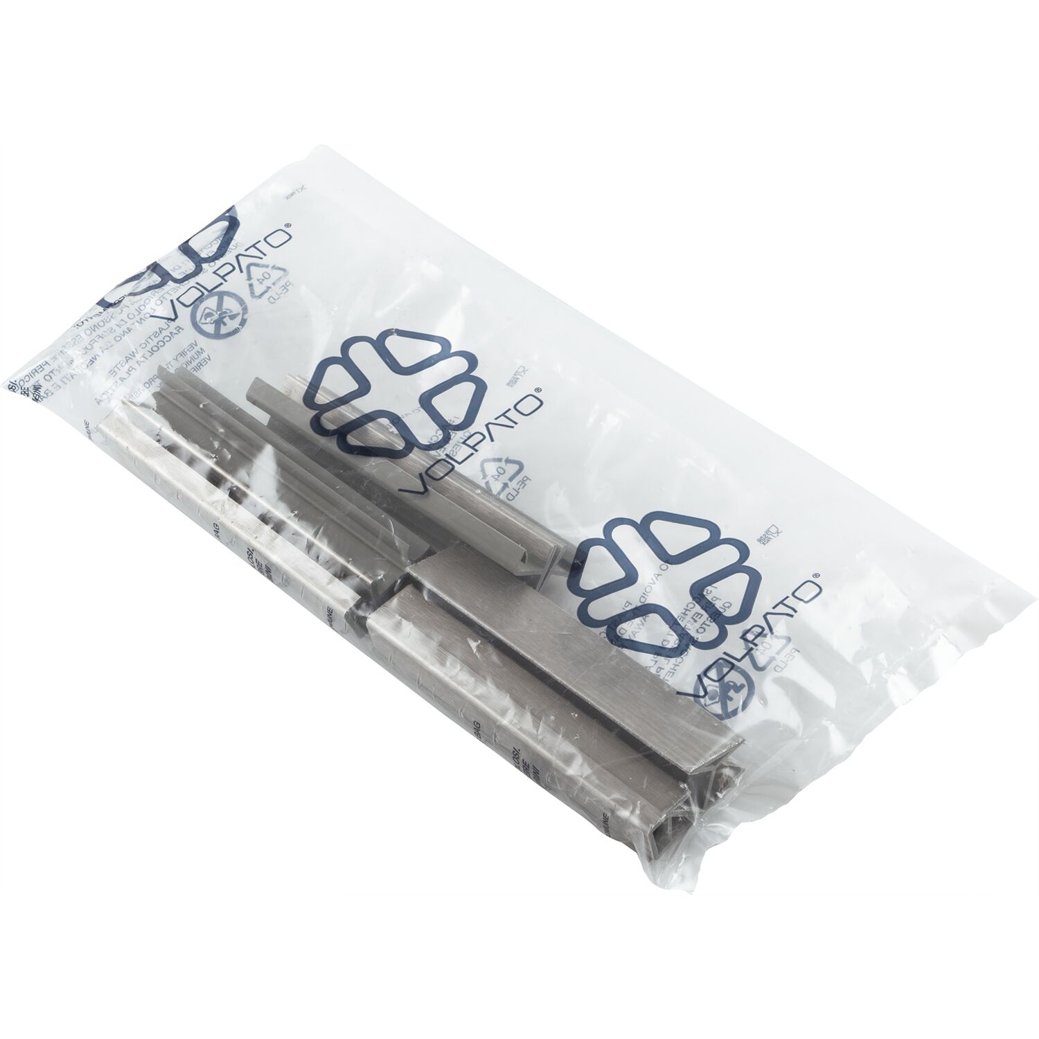 Volpato Zubehör-Set Sockelblenden 120 mm Kunststoff Edelstahl Effekt gebürstet