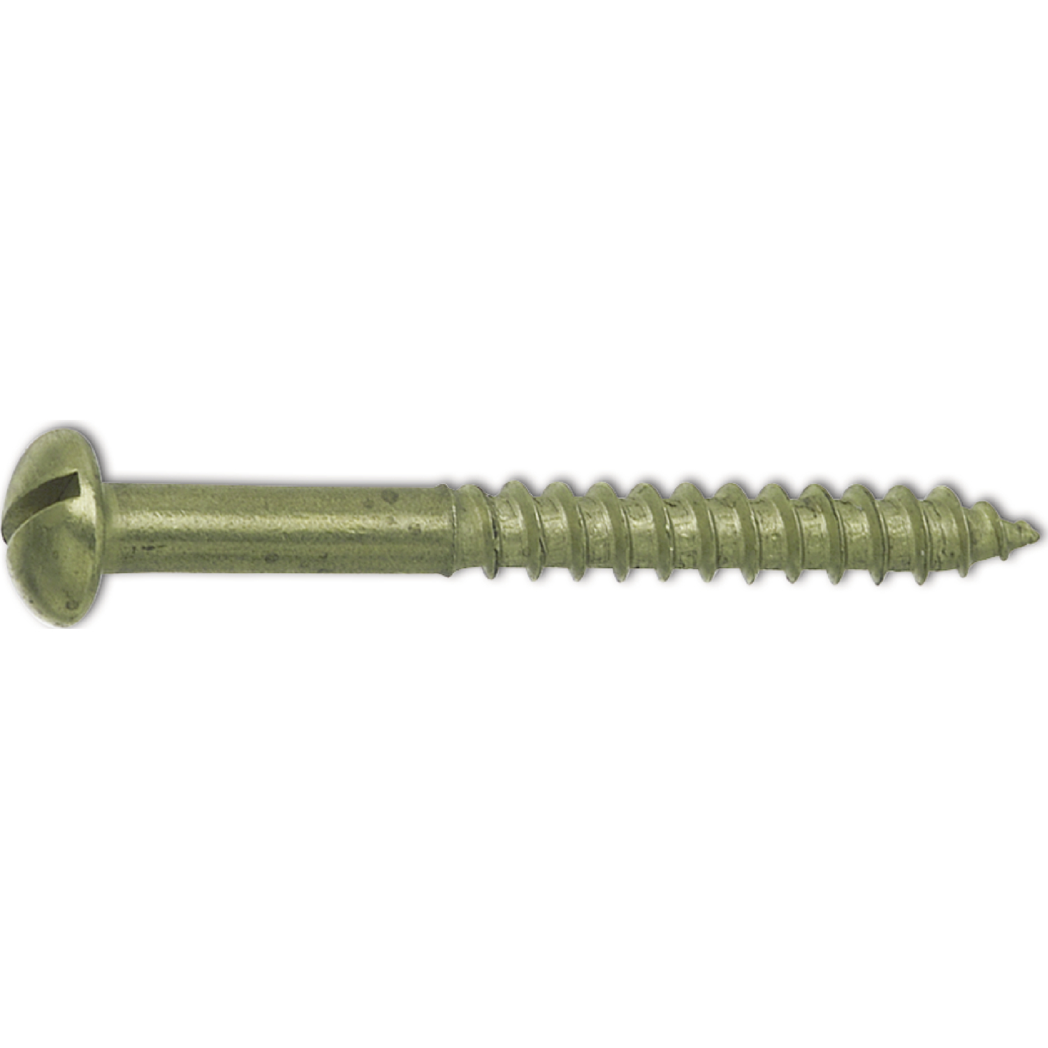 DIN96 3.5 x 20 Messing blank Holzschraube Halbrundkopf mit Schlitz