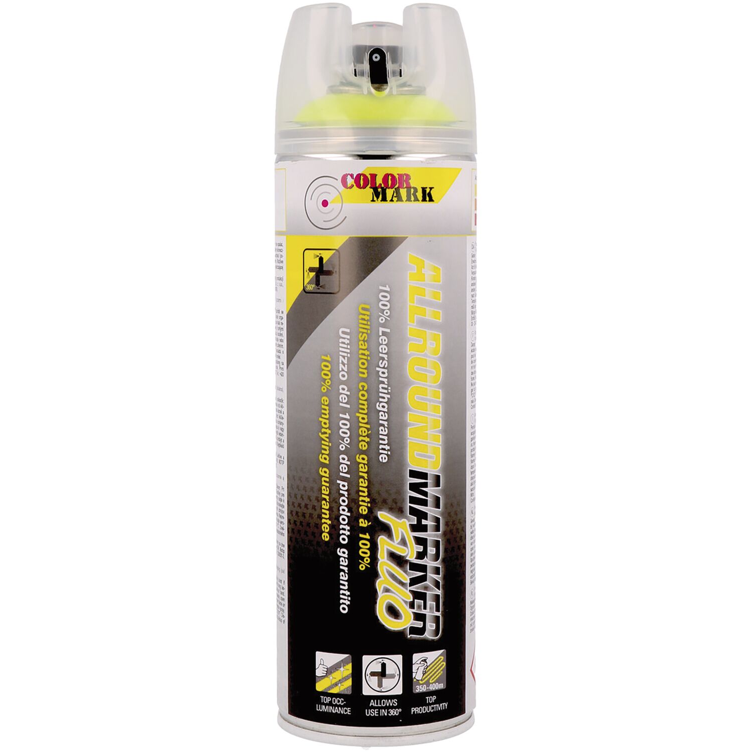 Dupli-Color ColorMark Allroundmarker mit 360°-Ventil leuchtgelb (500 ml)