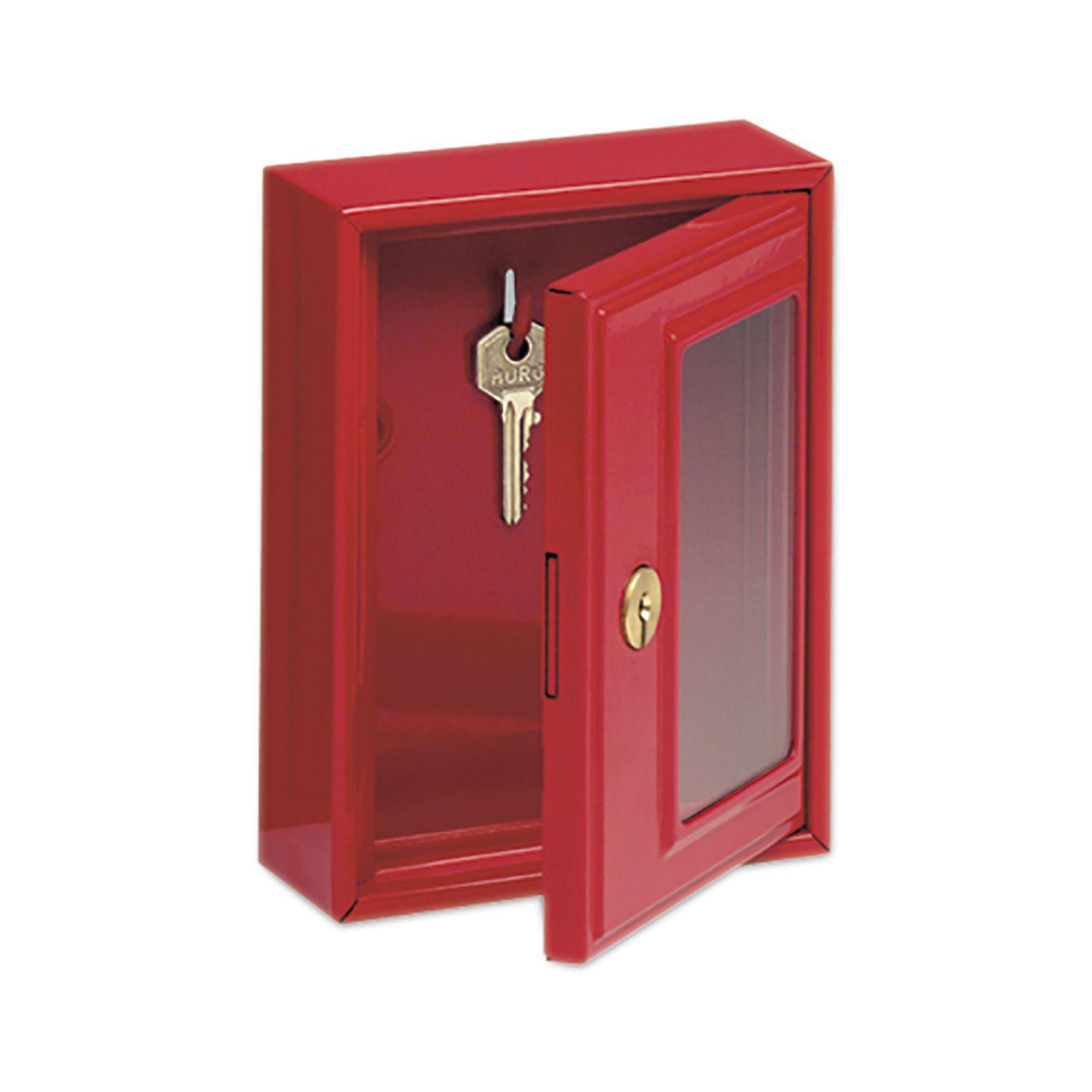 Burg-Wächter Notschlüsselkasten EMG 6165,gleichsperrend, mit Hammer,rot lackiert