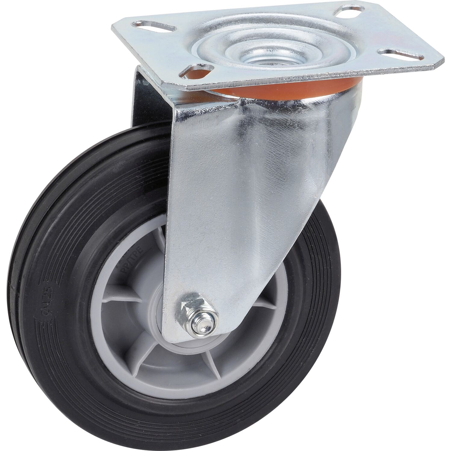 Dörner + Helmer Lenkrolle TPE PP-Felge 125 mm 100 kg