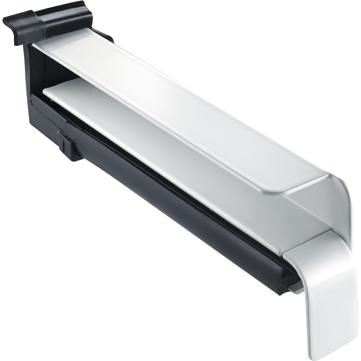 solido Seitenabschluss BF2506 mit Dichtteil für Putz Alu weiß lackiert 380 mm
