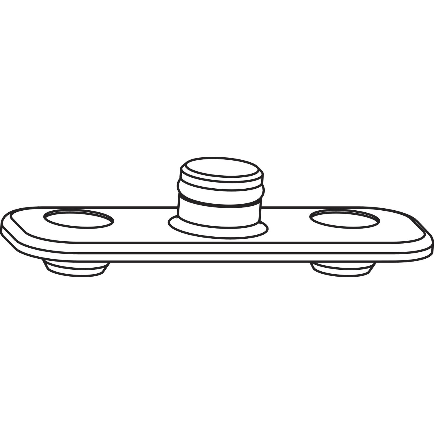 Roto ROTO NT/NX Rahmenteil PVC zu Feststellschere/Drehbegrenzer 198 silber