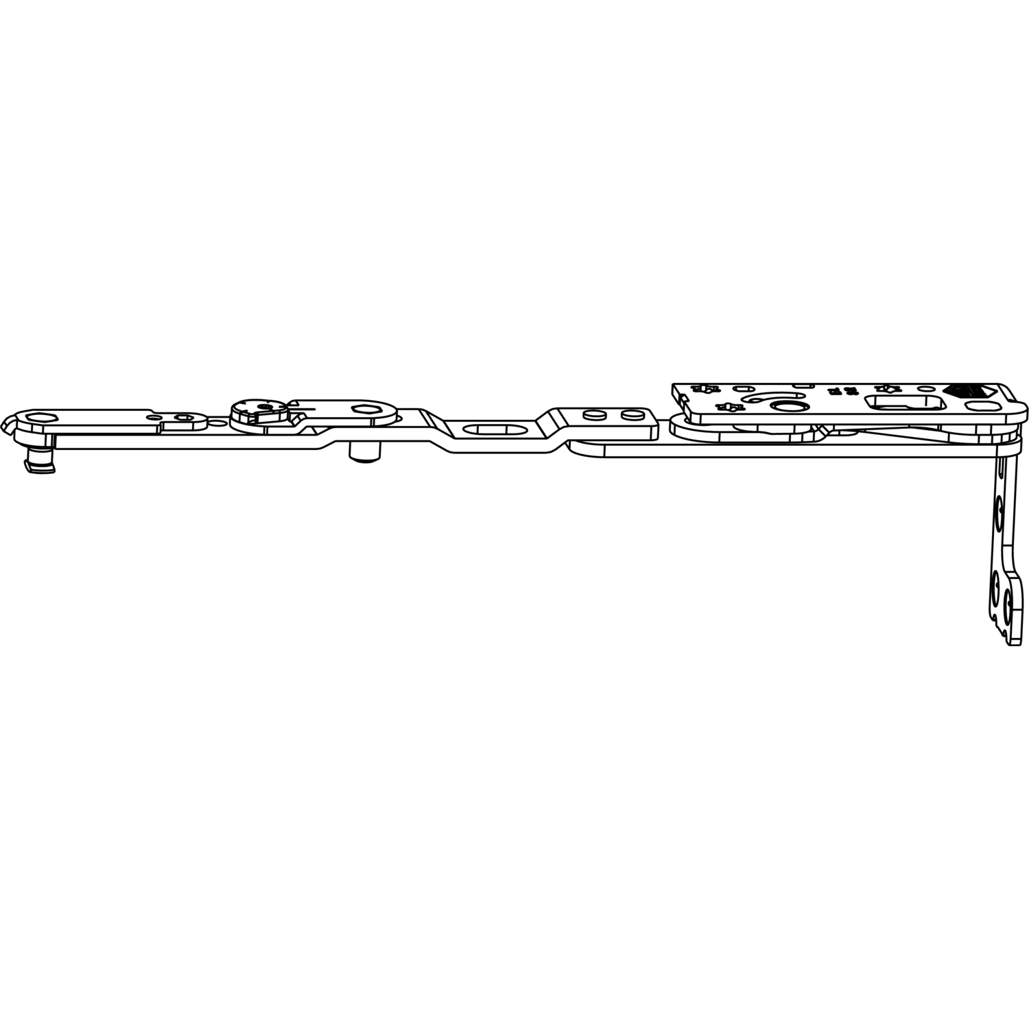 Maco #217695 MACO Drehbandarm POWER Holz/PVC FT30 13V FFB 255-1400 silber rechts (217695)