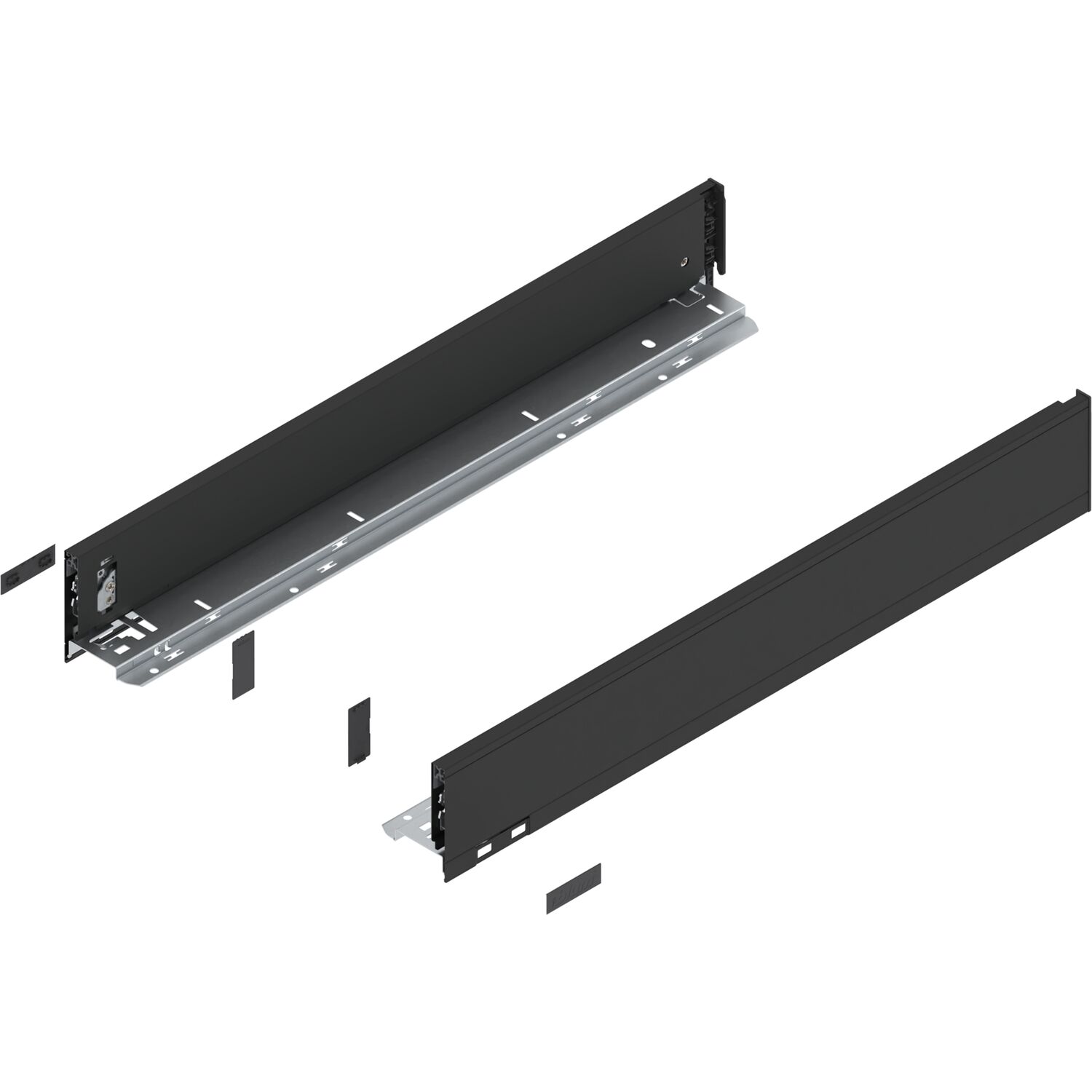 blum LEGRABOX pure Zarge Höhe M, NL 600, Carbonschwarz-matt