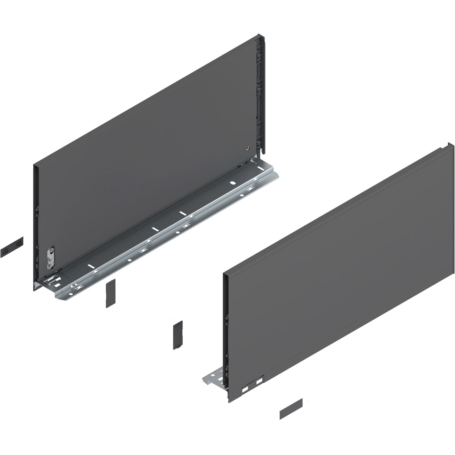 blum LEGRABOX pure Zarge Höhe F, NL 500, Oriongrau-matt