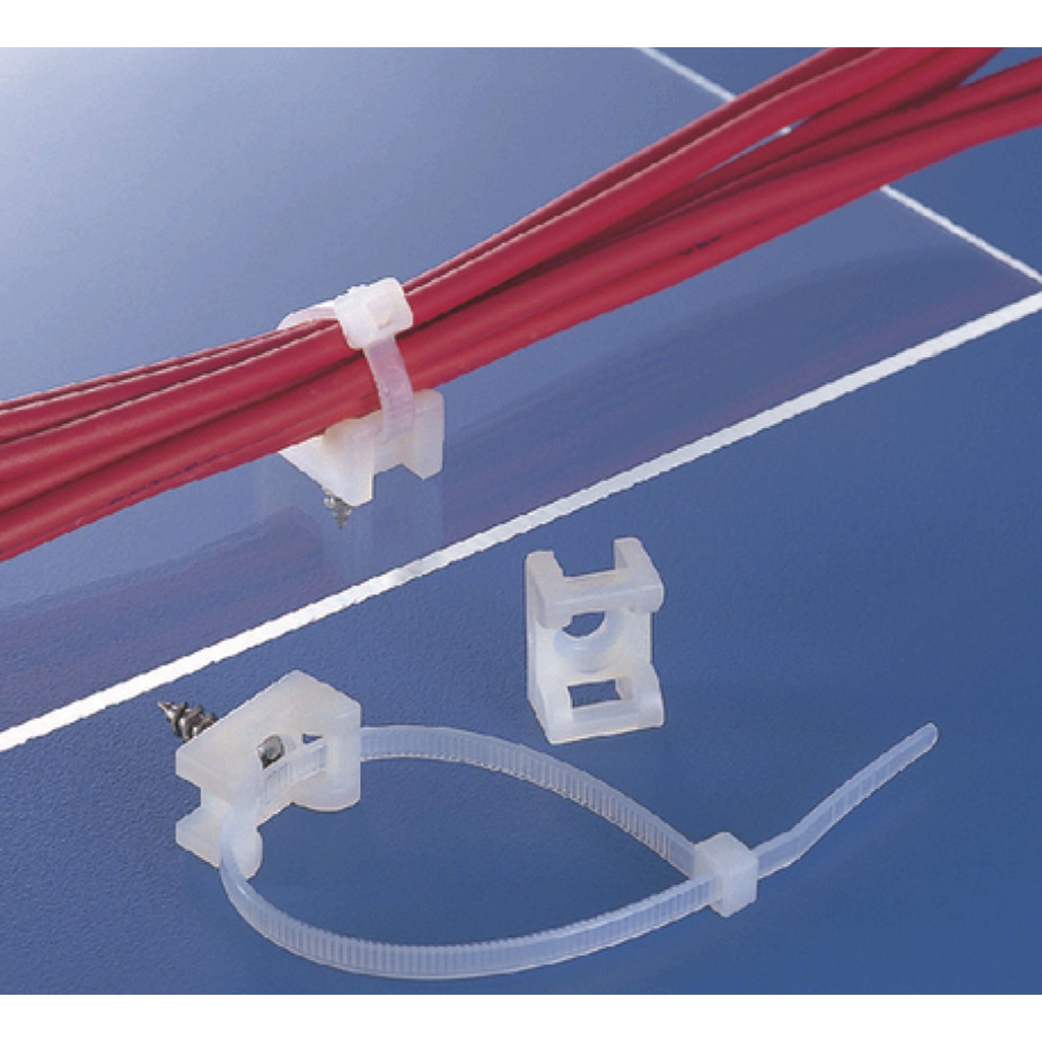 Klebesockel für Kabelbinder 3.6 mm Selbstklebend (100 Stück)