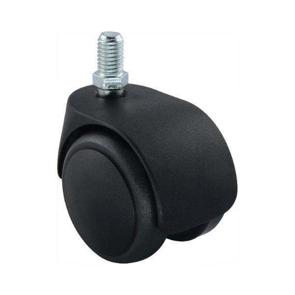 Doppel-Lenkrolle Office weich Kunststoff 50 mm 50 kg Gewindestift
