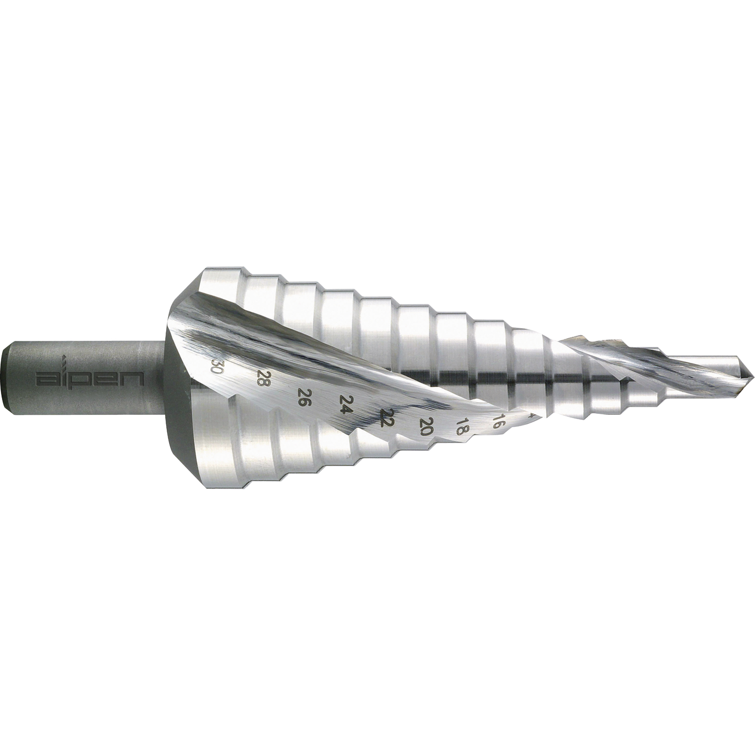 Alpen Stufenbohrer Gr.3 HSS Co5 2 Schneiden Bohrer ø 6.0-30.0 mm