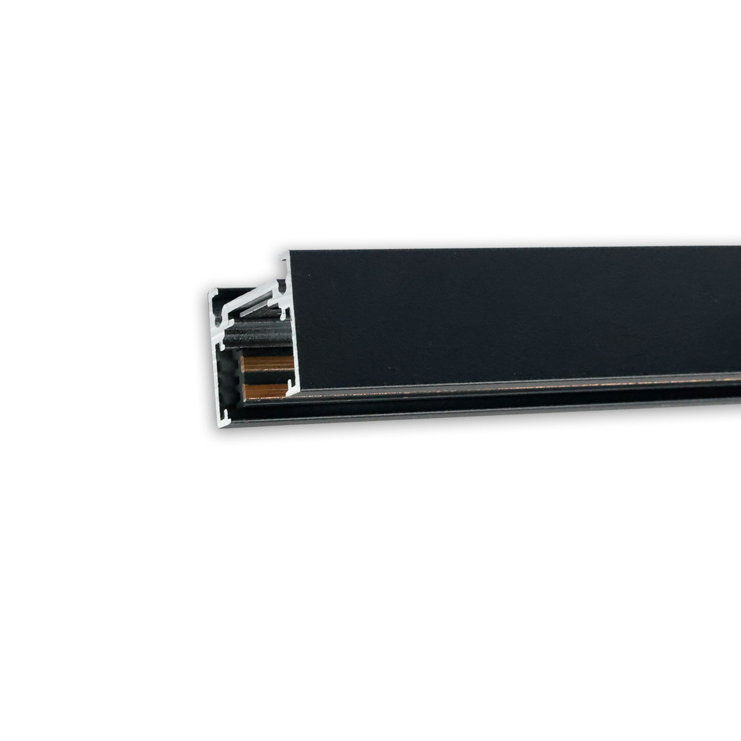 ISOLED Track48 Aufbauschiene flat schwarz 200cm 4-polig inkl. Endkappen und Schutzcover