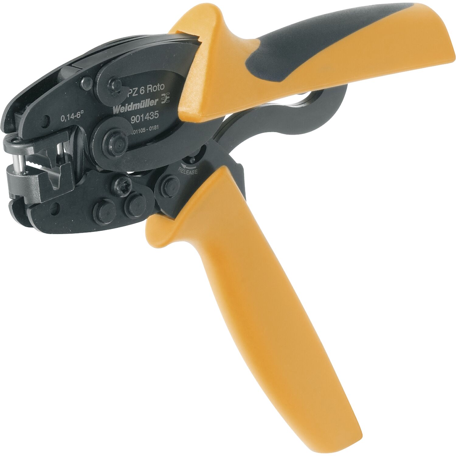 Weidmüller Crimpzange PZ 6 Roto AWG 26-10 Crimpbereich 0.14-6 mm² Länge 200 mm