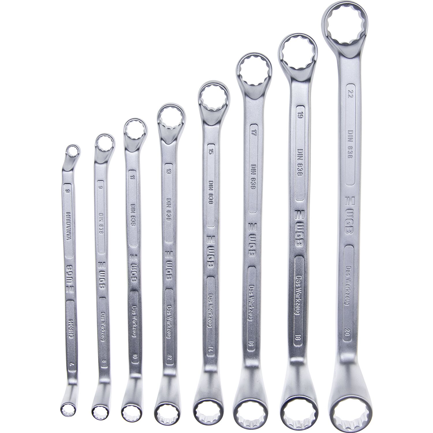 WGB Doppelringschlüssel-Satz DIN838 6-22 mm 8-teilig