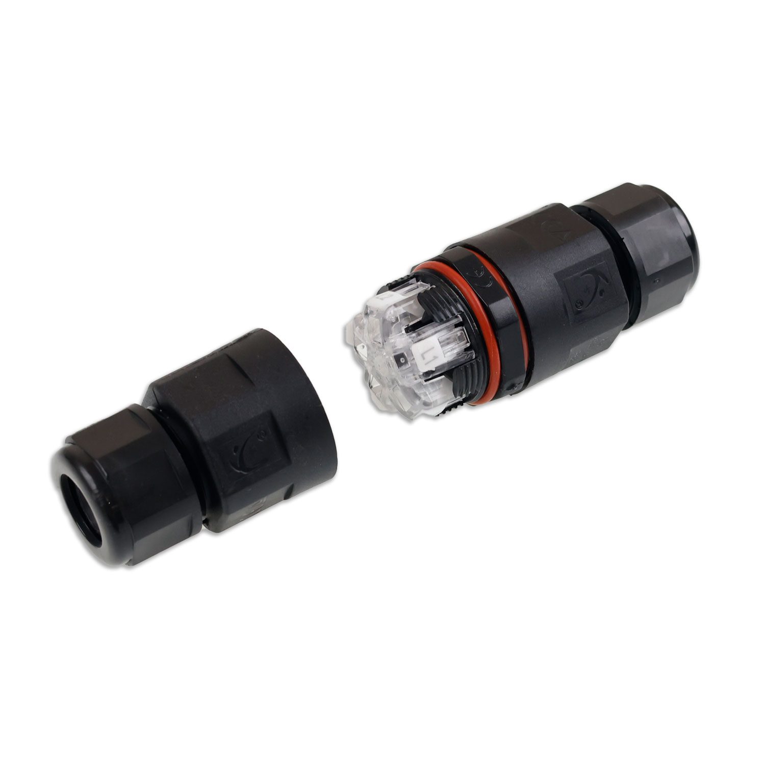 ISOLED Kabelverbinder IP68 5-polig 0.75-2.5mm² mit Federklemme max. 250V 16A Manteldm. 6,5-11mm