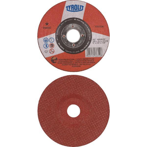 Tyrolit Schleifscheibe Basic* Touch WA46R-BF 125 x 3 mm 2in1 Form 29T