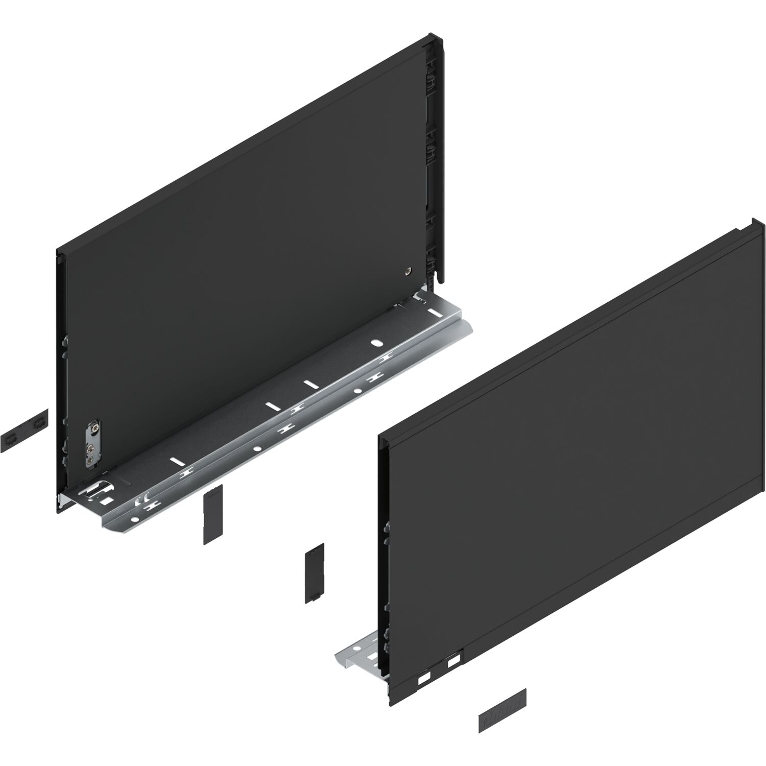 blum LEGRABOX pure Zarge Höhe F, NL 400, Carbonschwarz-matt